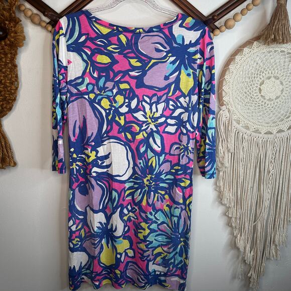 Lilly Pulitzer Palmetto Tropical Pink Catwalk Shirt Dress - Picture 3 of 4